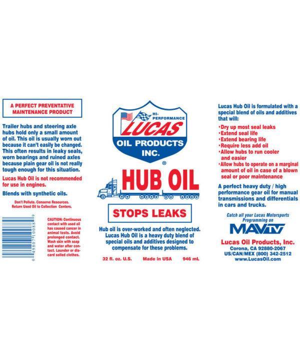 Hub Oil Label