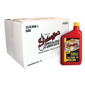 Schaeffer's SynShield Durability Advantage 15w-40 CK-4 (12 quarts)